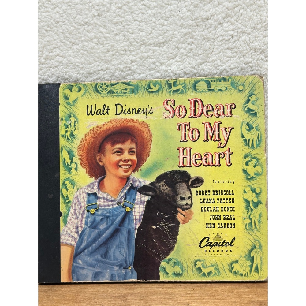 Capitol Records So Dear To My Heart Walt Disney 78 RPM Storybook Album 1949